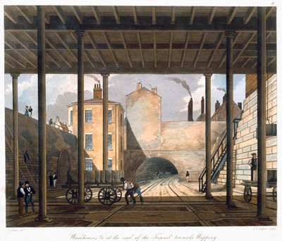 Warehouses at the End of the Tunnel Towards Wapping, Liverpool, 1832-1833 by SG Hughes