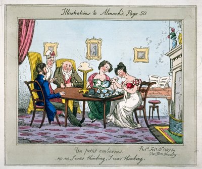 Un Petit Embarras, No, No. I Was Thinking, I Was Thinking, 1827 by SW Fores