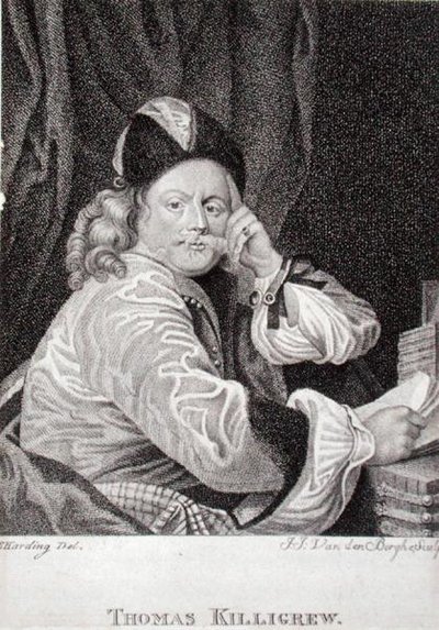 Thomas Killigrew (1612-83), engraved by J.J. Van den Bergh by S. (after) Harding