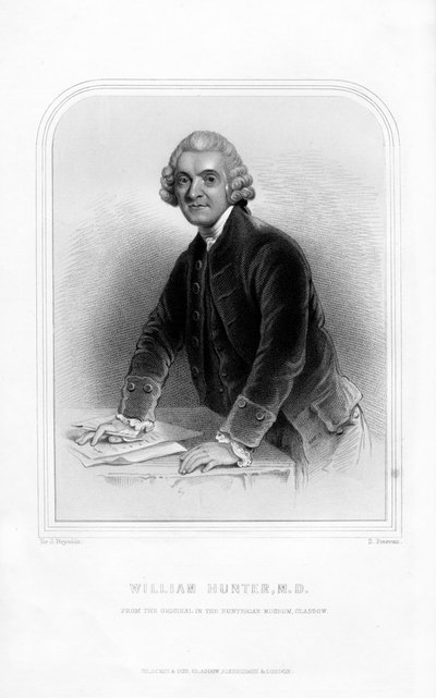 Dr William Hunter, Scottish anatomist and obstetrician, 1870 by S. Freeman