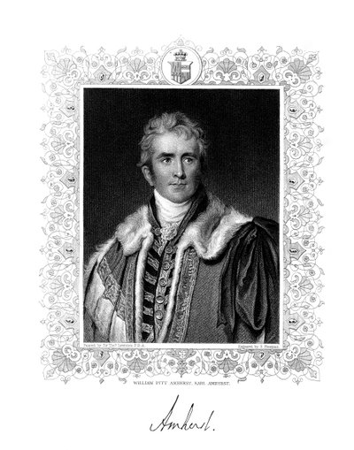 William Pitt Amherst, 1st Earl Amherst, British statesman and diplomat by S. Freeman
