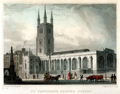 St Sepulchres Church, Skinner Street, City of London by S. Lacey
