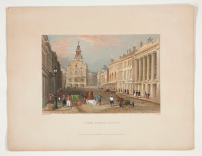 State Street, Boston, illustration for Nathaniel Parker Willis by S. Lacey