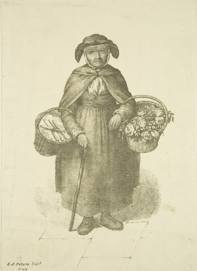 Old Kingswood Flower Seller, c.1828 by S. or D. A. Peters