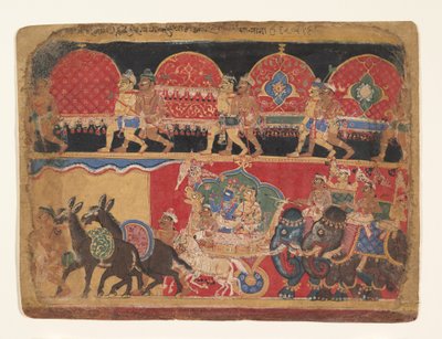 Krishna and the Kshatriya Maidens Proceed to Dvaraka by Sa Nana