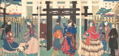 Foreign Business Establishment in Yokohama by Sadahide Utagawa