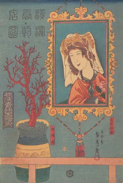 Goods for Sale, 3rd month, 1860 by Sadahide Utagawa