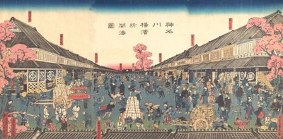 The Newly Opened Port of Yokohama in Kanagawa Prefecture, 1860 by Sadahide Utagawa