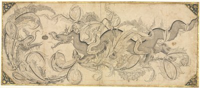 Dragon in Foliage with Lion and Phoenix Heads by Sahkulu
