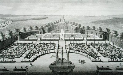 View of the Orangery at Geibach, engraved by Johann Georg Pintz by Salomon (after) Kleiner