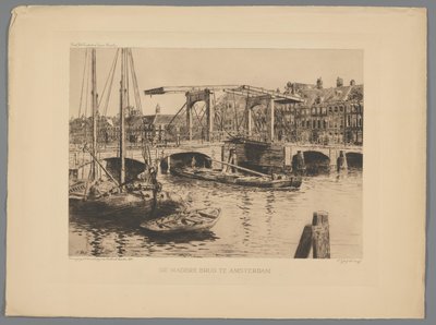 View of the Skinny Bridge in Amsterdam by Salomon Garf