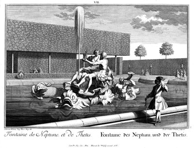 View of the Fountain of Neptune and Thetis by Salomon Kleiner