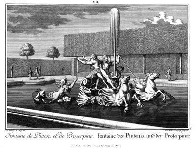 View of the Fountain of Pluto and Proserpina by Salomon Kleiner