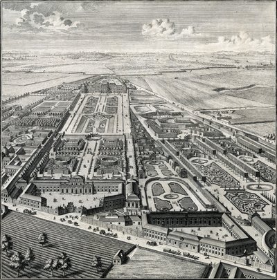 View of the Garden of Prince Eugene and the Adjacent Gardens of the Salesian Convent and Prince Schwarzenberg by Salomon Kleiner
