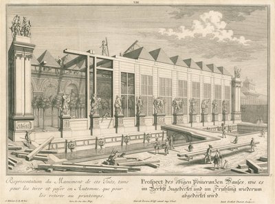 View of the Orangery during Winter Covering by Salomon Kleiner