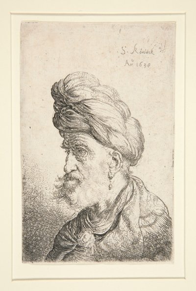 Bust of Man with Turban by Salomon Koninck