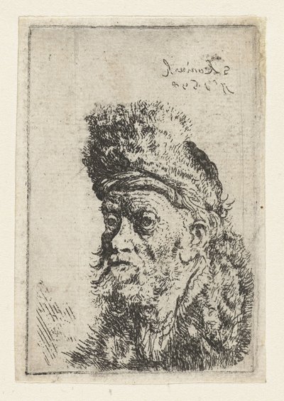 Bust of a Man with Fur Hat (Bust of a Man with a Turban) by Salomon Koninck