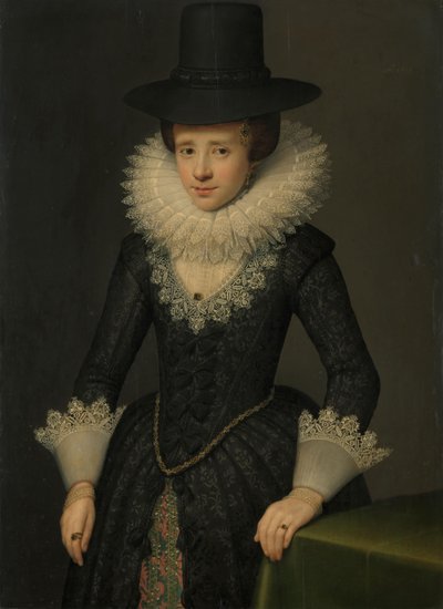 Portrait of Anna Boudaen Courten (1599-1622) by Salomon Mesdach (attributed to)