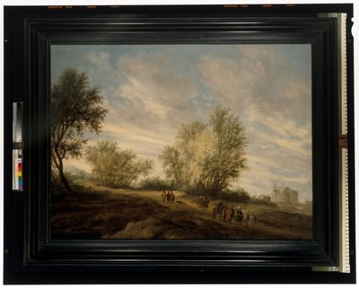 A Wooded Landscape & Joseph Rescued from the Well by Salomon van Ruisdael or Ruysdael