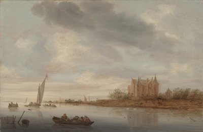 Castle on a River by Salomon van Ruisdael or Ruysdael