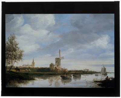 River Landscape with Windmill by Salomon van Ruisdael or Ruysdael