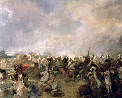The Battle of Guadalete (detail) by Salvador Martinez Cubells