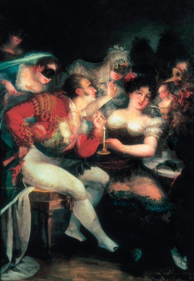 A Café During the Carnival (detail) by Salvador Mayol