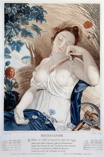 Revolutionary calendar of 21 and 22 June: Messidor: The sun is at the sign of Cancer by Salvadore Tresca