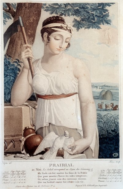 Revolutionary calendar of May 21: Prairial: The sun is at the sign of gems by Salvadore Tresca