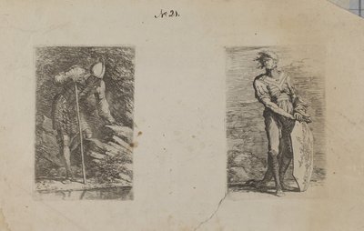 Armored Man Looking into Stream by Salvator Rosa