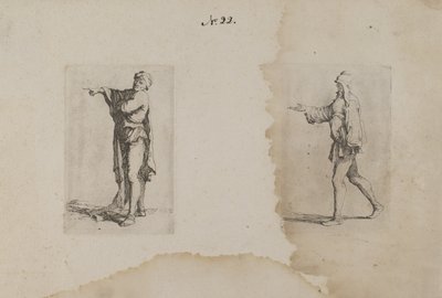 Standing Man, Pointing to Left by Salvator Rosa
