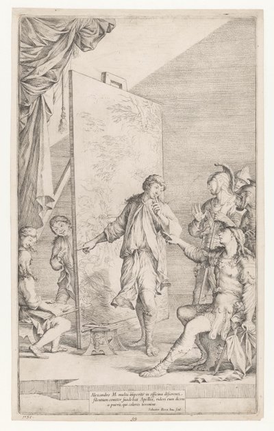 Alexander the Great in the Studio of Apelles by Salvator Rosa