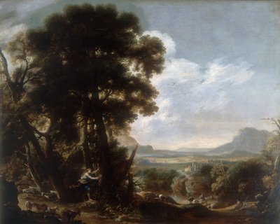 Hermina Carves the Name Tancredi on a Tree by Salvator Rosa