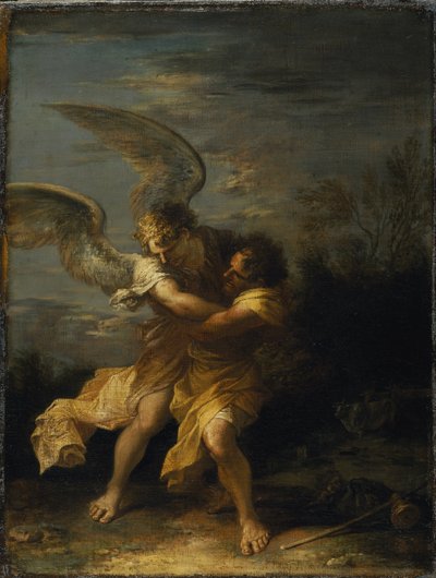 Jacob wrestling with the angel by Salvator Rosa