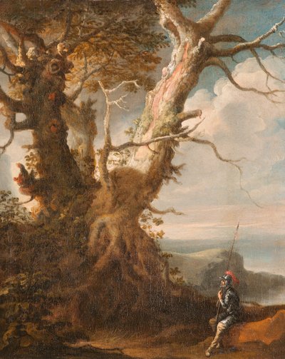 Landscape with Halberdier by Salvator Rosa