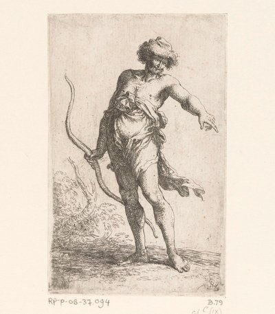 Man with a Bow (Small Figures) by Salvator Rosa