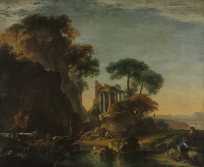 Ruins in a Rocky Landscape, c.1640 by Salvator Rosa