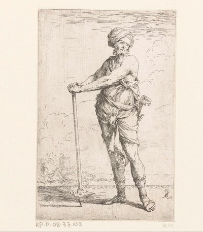 Soldier with War Hammer (Small Figures) by Salvator Rosa