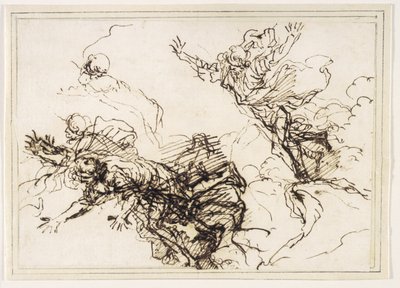 Studies for the Death of Empedocles by Salvator Rosa