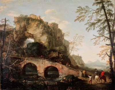 The bridge breaks (1640 approx.) by Salvator Rosa