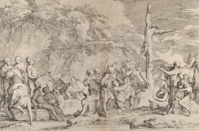 The Crucifixion of Polycrates the Tyrant after His Capture by the Persians by Salvator Rosa