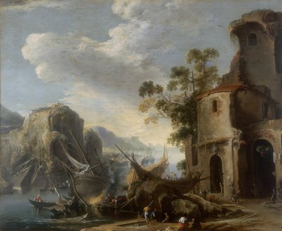 View of a Bay, Work by Salvatore Rosa by Salvator Rosa