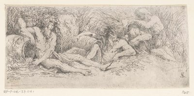 Five River Gods with Urns by Salvator Rosa