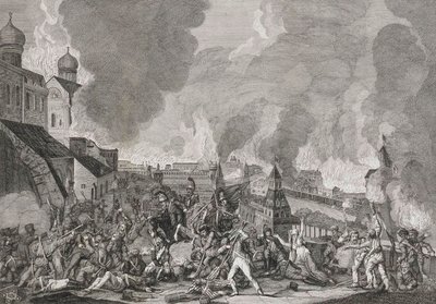 Fire of Moscow on 15th September 1812 The French in Moscow by Salvatore Cardelli