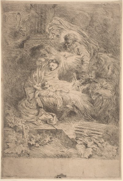 The Nativity with God the Father and the Holy Spirit by Salvatore Castiglione