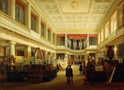 First industrial exhibition in Naples in Sala Tarsia in 1854 by Salvatore Fergola