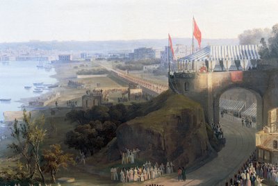 Opening of Railway Line from Naples to Portici by Salvatore Fergola