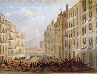 Risorgimento: Barricades in the Neighborhood of Santa Brigida in Naples by Salvatore Fergola