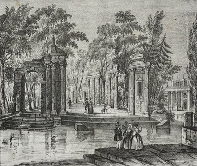 Amphitheater on Isle in Lazienki Park, Warsaw, Poland, from Poliorama Pittoresco, No. 51, July 30 by Salvatore Puglia