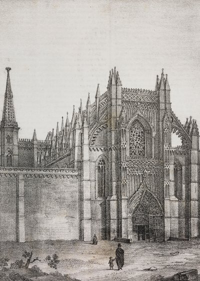 Batalha Monastery, Portugal (lithograph) by Salvatore Puglia